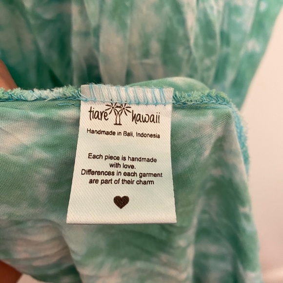 Tiare Hawaii Turquoise Maxi Cover Up Dress - Picture 6 of 7